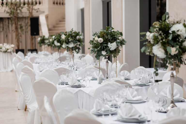wedding venue with rental decorations